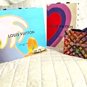 Lot of 3 Special Edition Louis Vuitton Shopping Bag